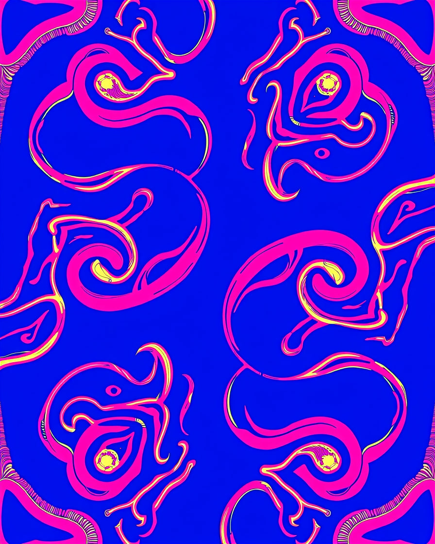 Swirling Abstract Bright Pattern Rug