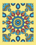 Geometric Sunburst Mandala Pattern Rug