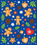 Gingerbread Man Star Pattern Rug