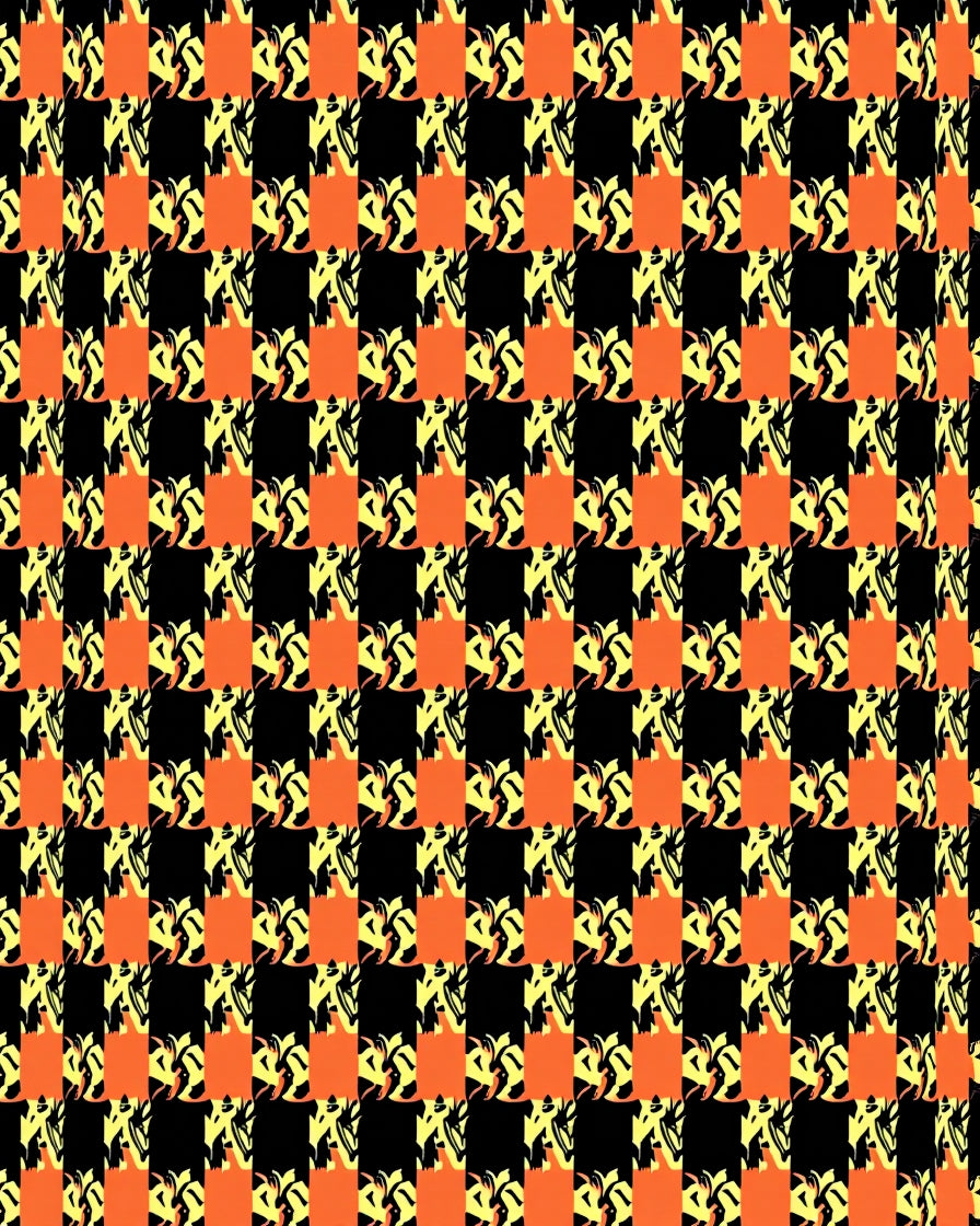 Bold Abstract Checkered Pattern Rug