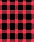 Crimson Black Gingham Checkered Rug