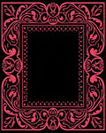 Elegant Floral Vine Border Rug