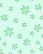 Light Green Floral Pattern Design Rug