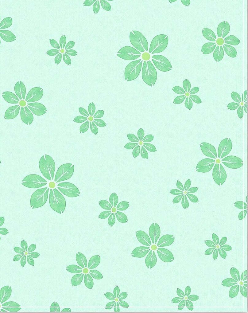 Light Green Floral Pattern Design Rug