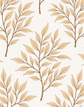 Branches With Golden Leaves Pattern Rug