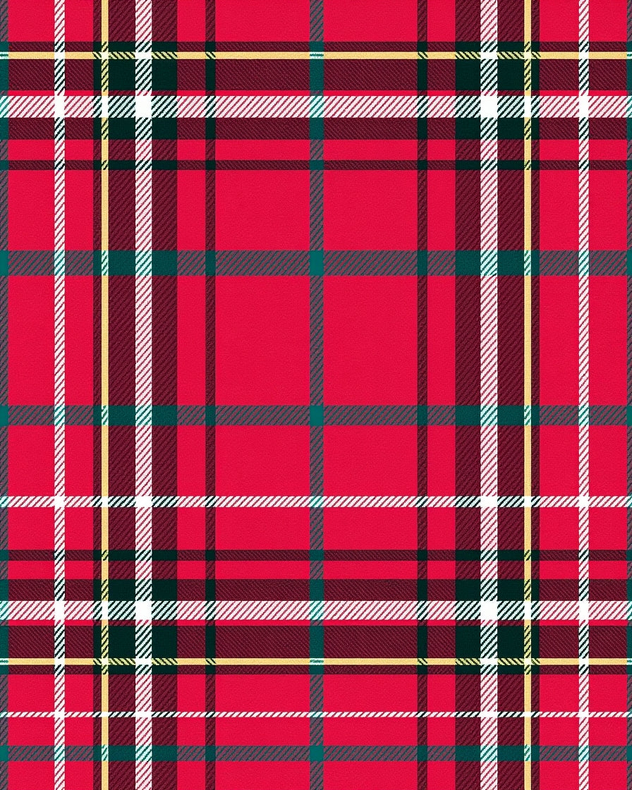 Classic Red Plaid Tartan Pattern Rug