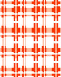 Bold Orange Plaid Pattern Design Rug