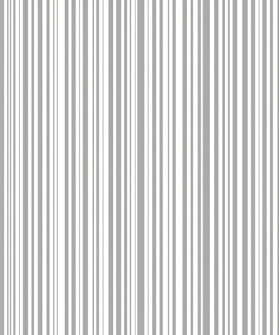 Minimalist Gray White Vertical Stripes Rug