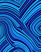 Dynamic Blue Swirl Lines Rug