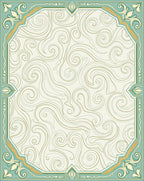 Elegant Swirl Abstract Border Design Rug
