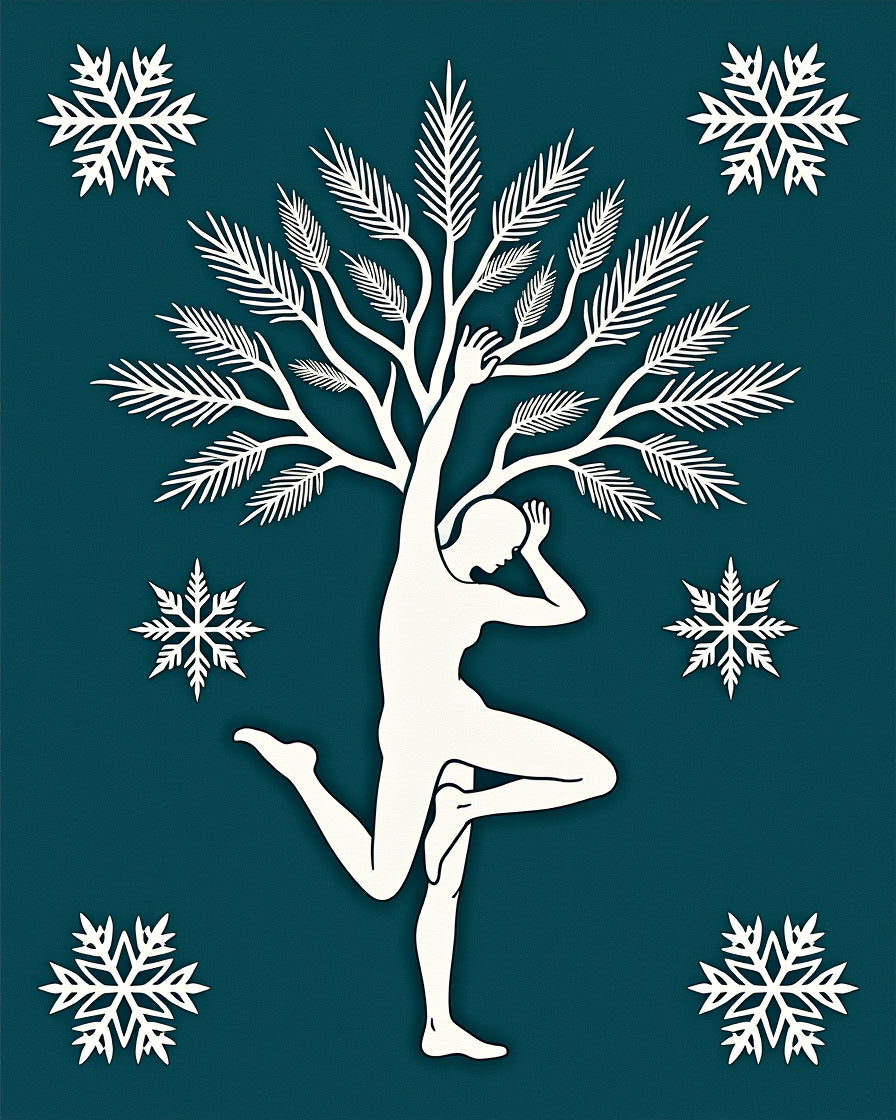 The Dancer Tree Snowflake Design Rug