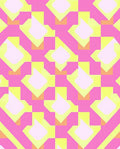 Geometric Pink Yellow Diamond Pattern Rug
