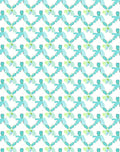 Abstract Aqua Geometric Repeating Pattern Rug