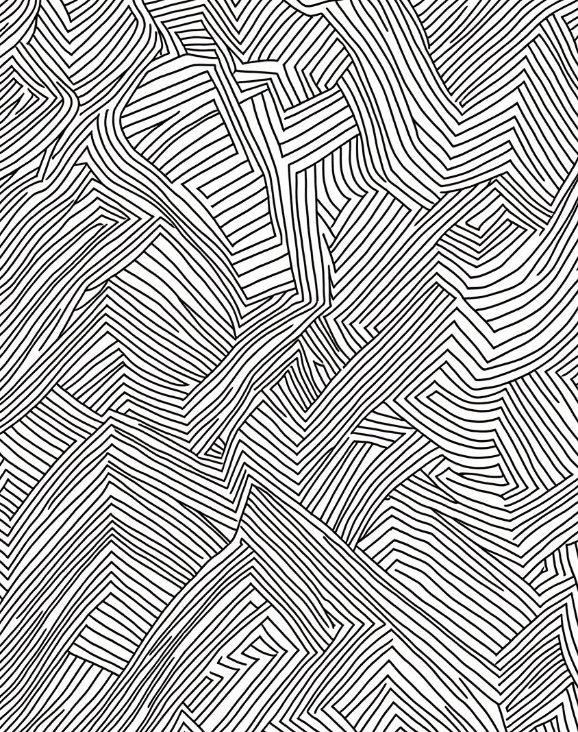 Bold Abstract Linear Flow Rug