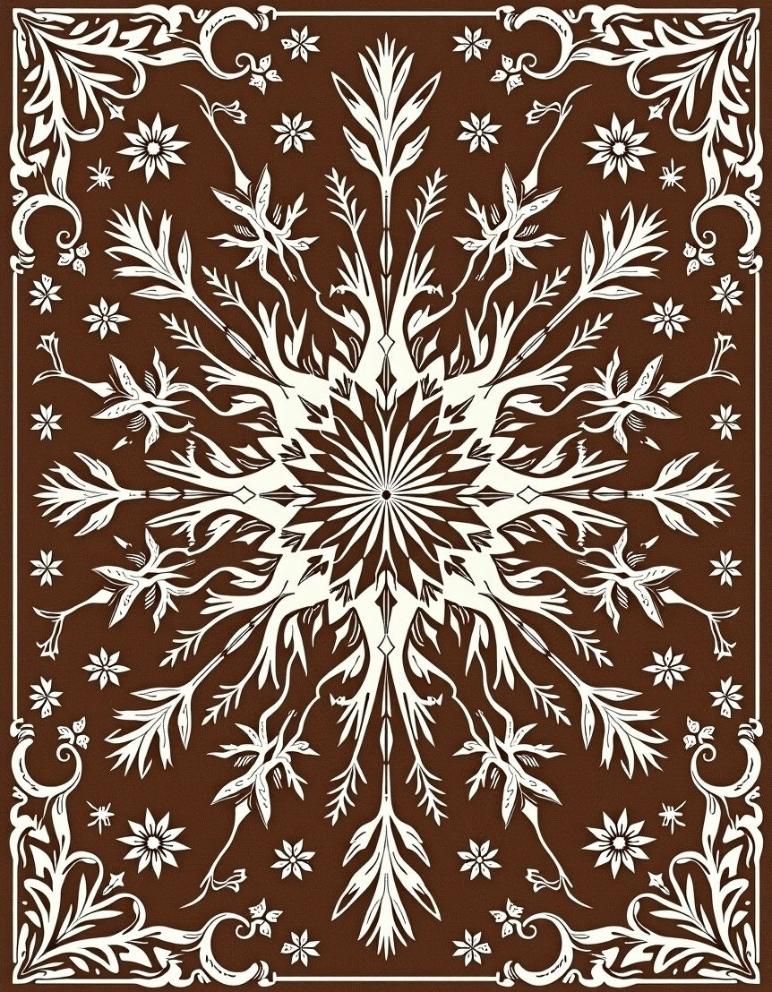 Ornate Floral Contempo Abstract Design Rug