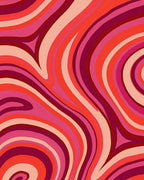 Swirling Colors Warm Tones Rug