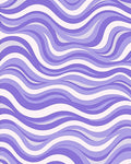 Lavender Wavy Stripe Pattern Rug
