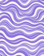 Lavender Wavy Stripe Pattern Rug