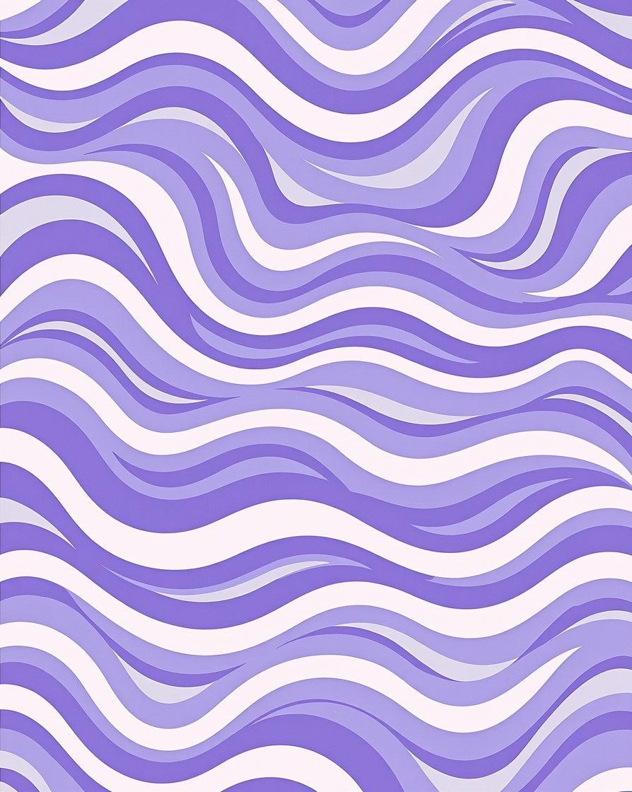 Lavender Wavy Stripe Pattern Rug