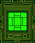 Neon Green Circuit Board Geometric Design Rug