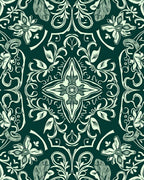 Intricate Floral Vine Art Nouveau Rug
