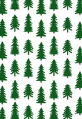Forest Green Evergreen Tree Repeats Rug