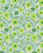 Verdant Floral Vine Pattern Rug