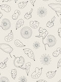 Delicate Floral Outline Pattern Rug