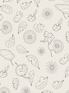 Delicate Floral Outline Pattern Rug