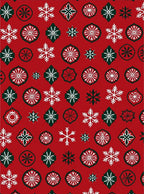 Red Snowflake Geometric Pattern Rug