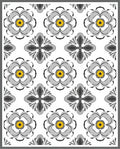 Floral Pattern With Yellow Accents Rug
