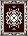 Intricate Floral Mandala Border Design Rug