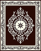 Intricate Floral Mandala Border Design Rug