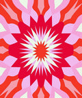 Vibrant Floral Burst Mandala Design Rug