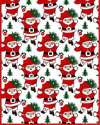 Jolly Santa Claus Christmas Trees Rug