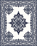 Classic Floral Medallion Border Design Rug