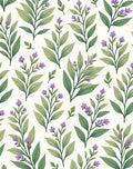 Botanical Floral Leaf Pattern Rug