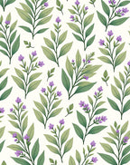Botanical Floral Leaf Pattern Rug