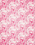 Whimsical Pink Swirl Pattern Design Rug