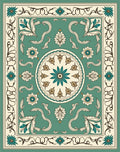 Art Nouveau Floral Medallion Pattern Rug
