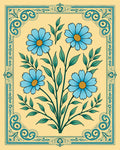 Floral Garden Border Design Rug