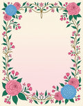 Pink Hydrangea Rose Floral Garland Rug