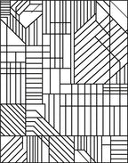 Structured Lines Geometric Pattern Rug