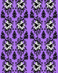 Ornate Black White Scroll Pattern Rug