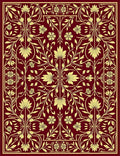 Rich Floral Motif Art Nouveau Rug
