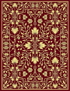 Rich Floral Motif Art Nouveau Rug