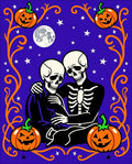 Spooky Skeletons P umpkins Halloween Design Rug