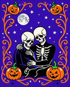 Spooky Skeletons P umpkins Halloween Design Rug