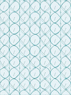 Teal Wave Pattern Geometric Design Rug