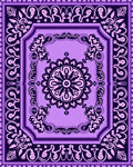Ornate Violet Mandala Pattern Design Rug